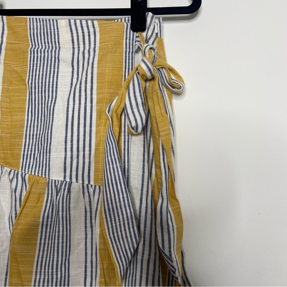 Maeve Anthropologie Skirt Striped Wrap Midi Lagenlook Coastal - Picture 6 of 13